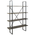 Black and Grey Wood and Metal Bookcase G7093
