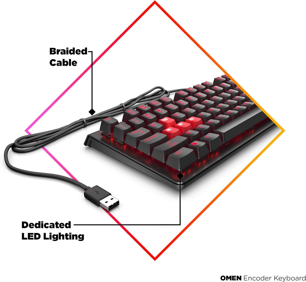 Mechanical Gaming Keyboard with Cherry MX Red Keys, LED Backlit, USB E135