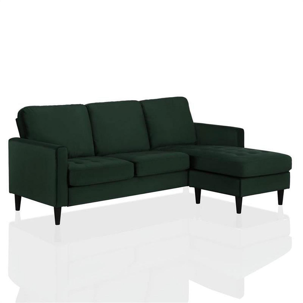 Green Reversible Sectional Sofa Couch K138