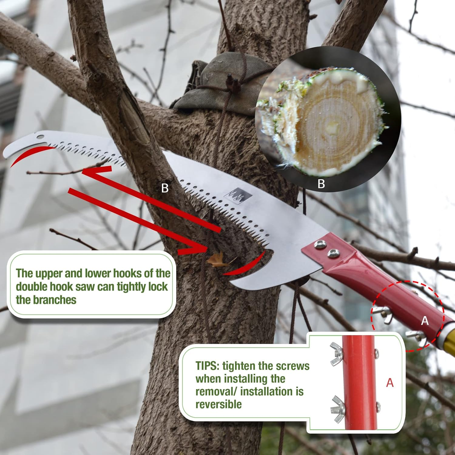 Telescoping Pole Saws for Tree Trimming, Pack of 2 J12780