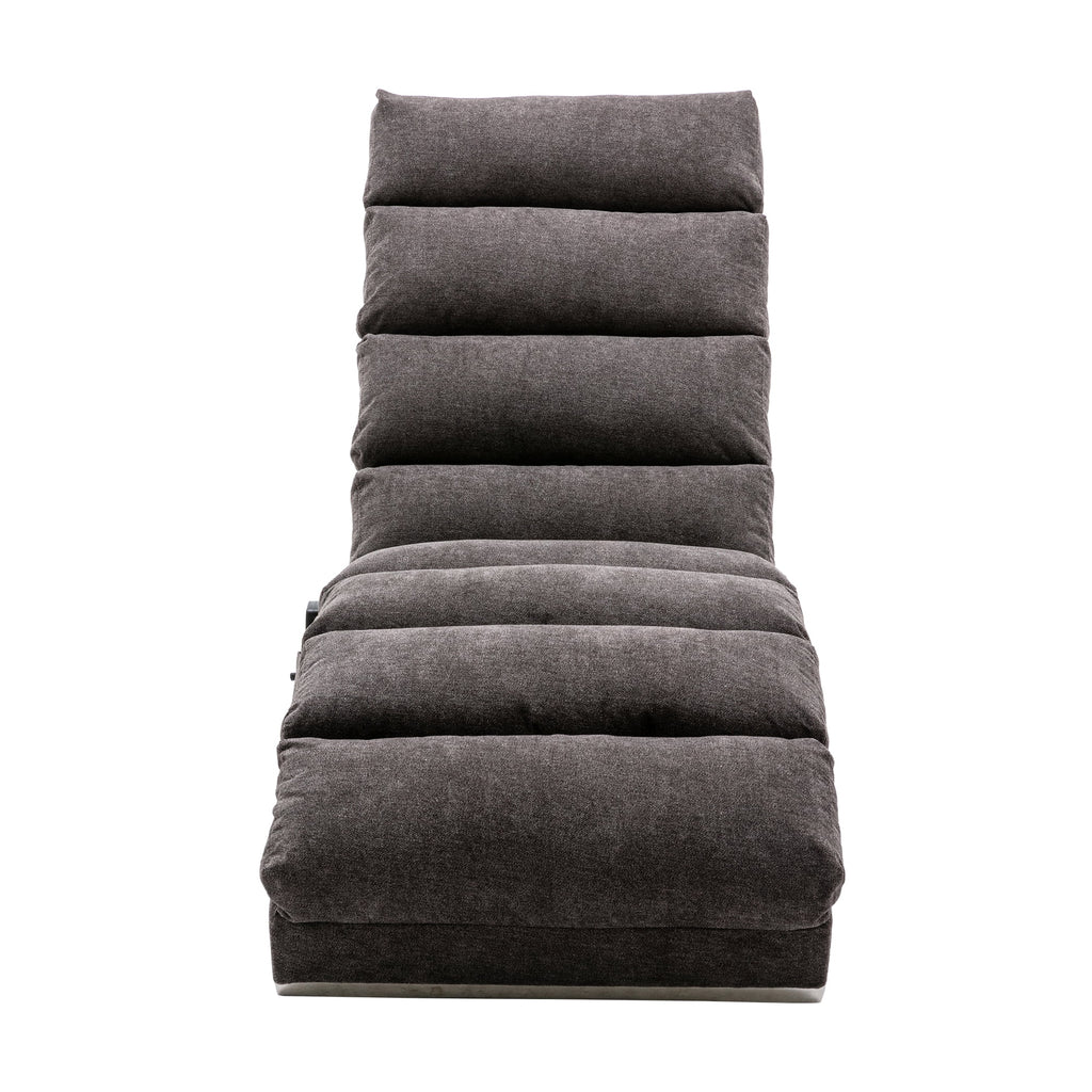 Dark Gray Linen Massage Recliner Chaise Chair K89433