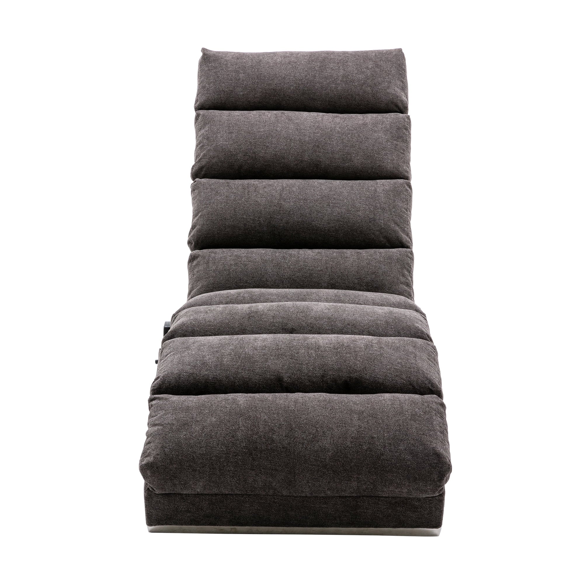 Dark Gray Linen Massage Recliner Chaise Chair K89433
