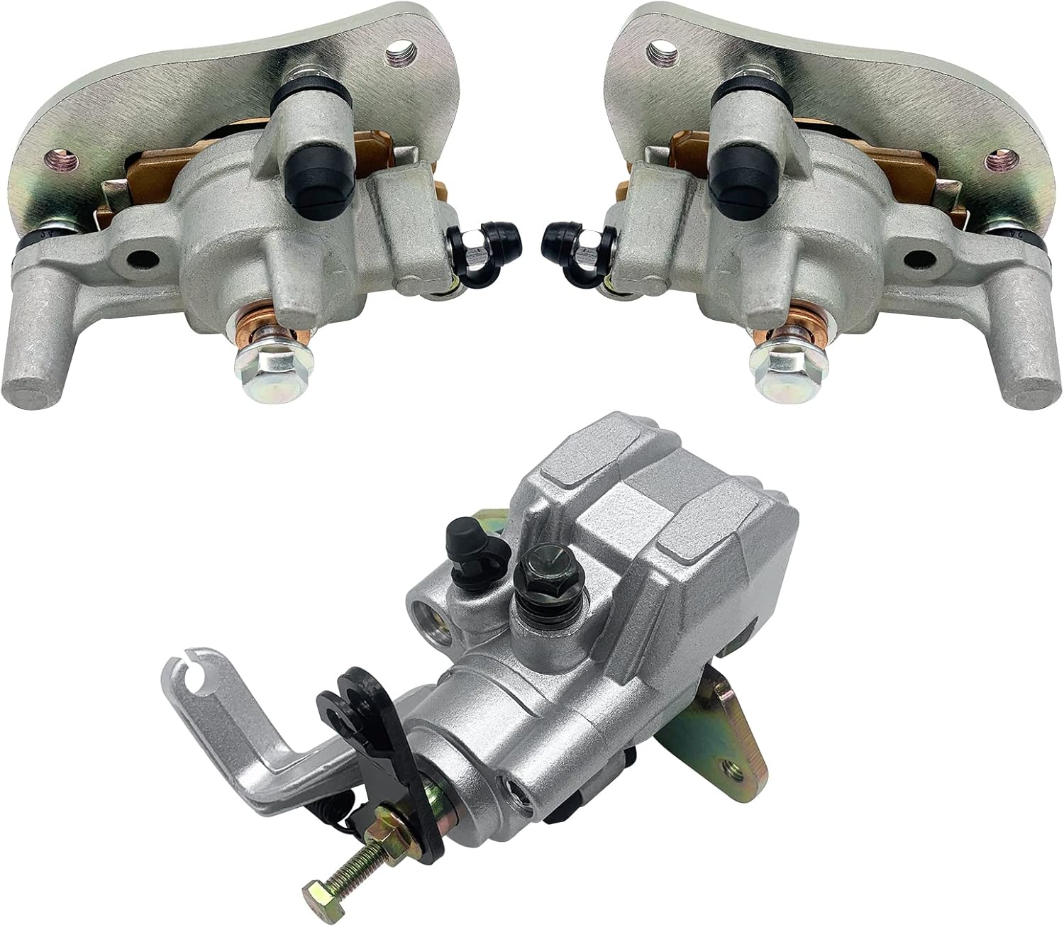 Front Left Right & Rear Brake Calipers for Yamaha Raptor 250 2008-2013 Pack of 2 R2144