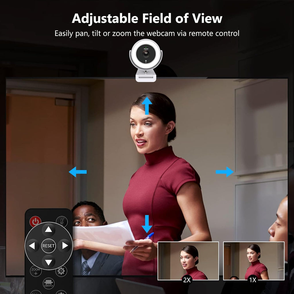White 1080P Webcam with Remote Control W133031