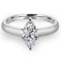 14K White Gold Marquise Diamond Solitaire Engagement Ring X845