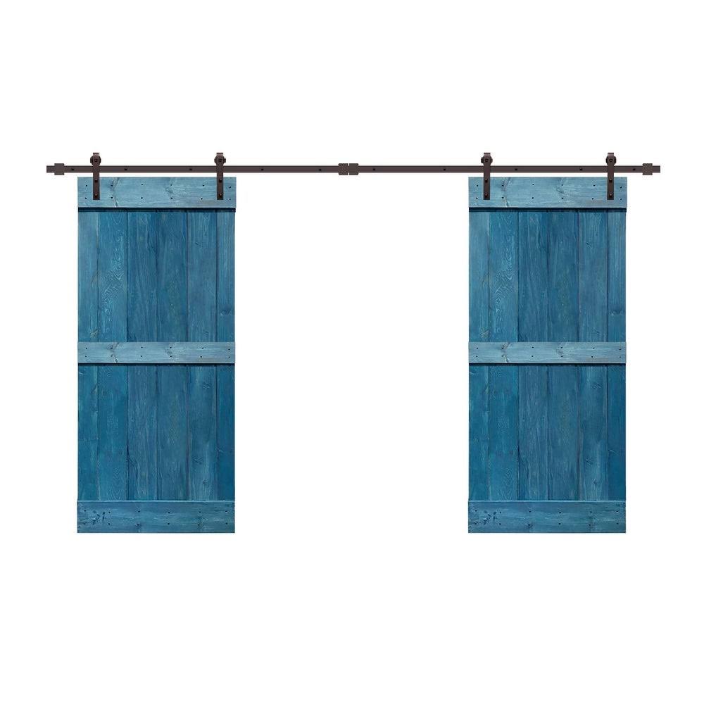 Sage Green Double Barn Door with Hardware Kit U96102