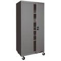 Charcoal Steel Storage Cabinet with 4 Adjustable Shelves A515