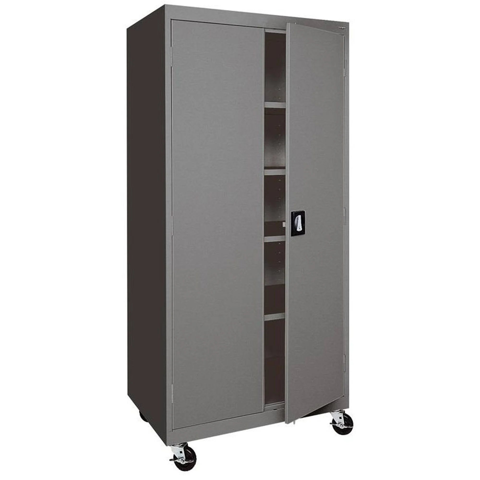 Charcoal Steel Storage Cabinet with 4 Adjustable Shelves A515