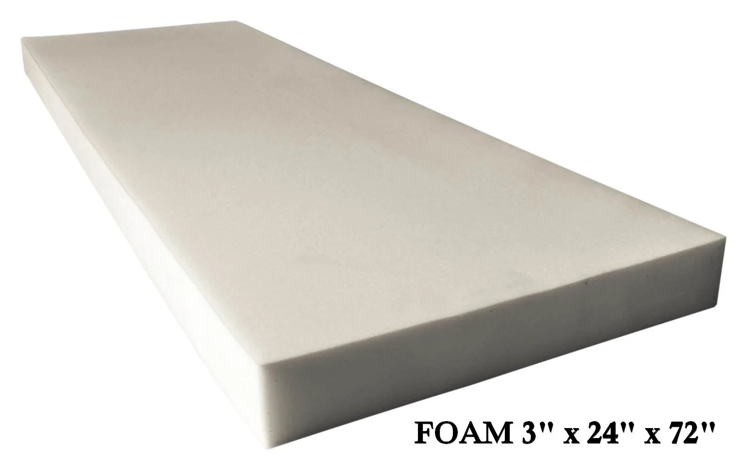 Upholstery Foam High Density Cushion Seat Replacement, 3" H x 24" W x 72" L E7694