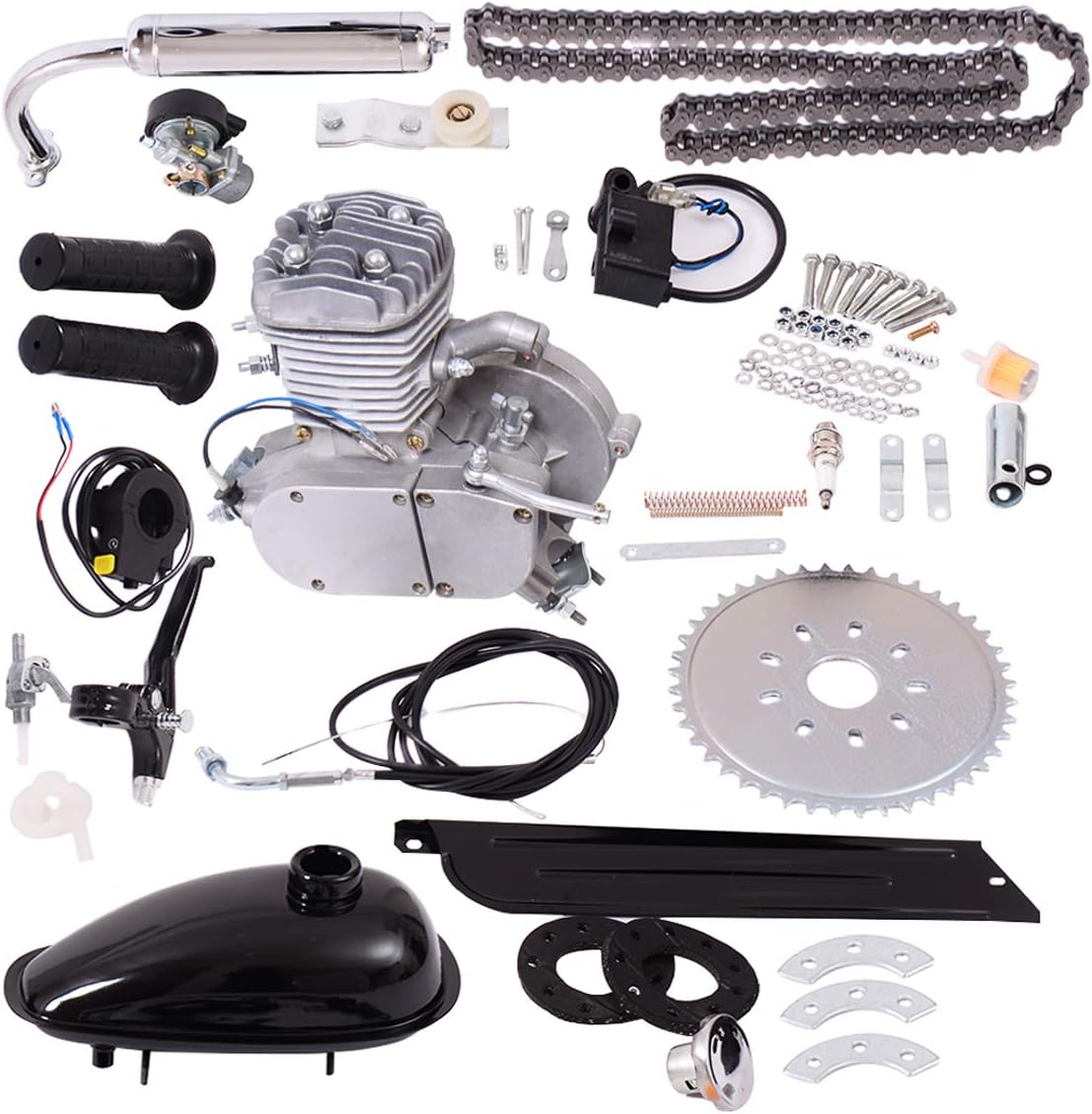 80cc 2-Stroke Gasoline Motorized Bicycle Motor Kit H59975