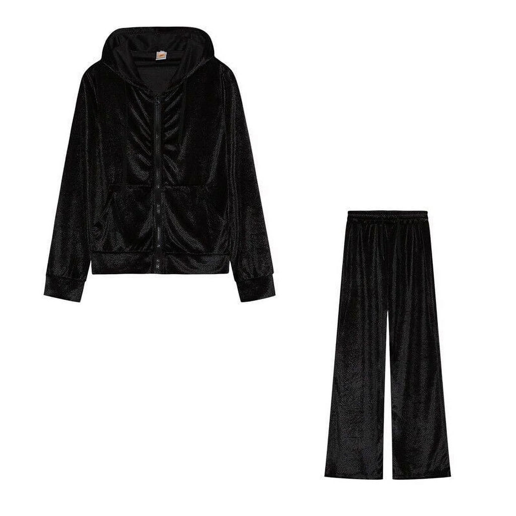 Velour Tracksuit 2-Piece Set M323
