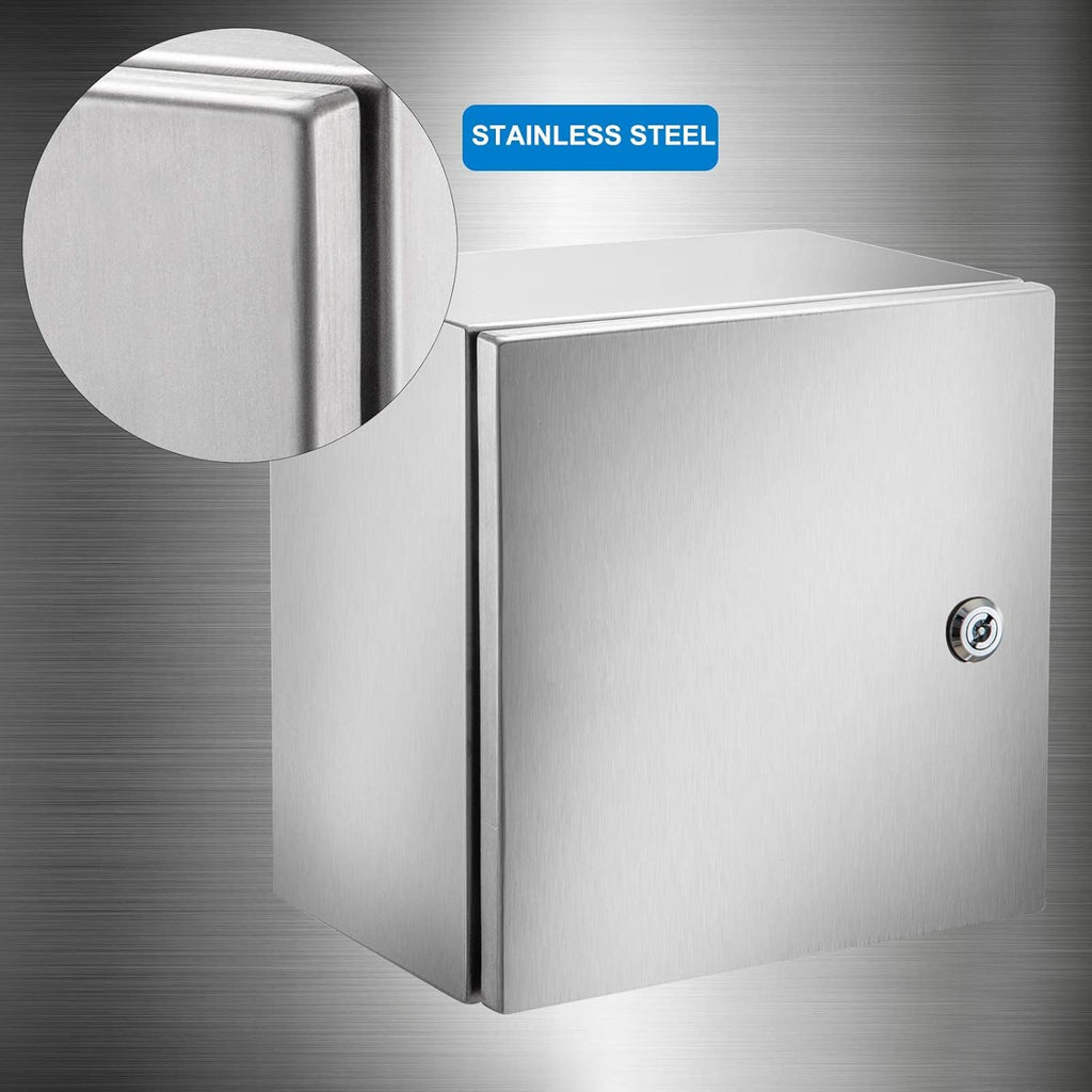 12 x 12 x 8'' NEMA 4X Steel Electrical Box with Mounting Plate C36797