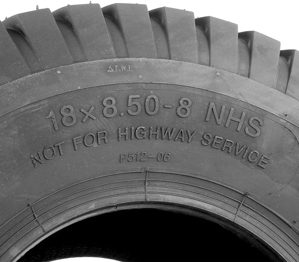 Set of 2 18x8.50-8 4 PR Turf Tires Tubeless Tire N2449