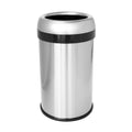 Stainless Steel 16-Gallon Round Open-Top Trash Can A416