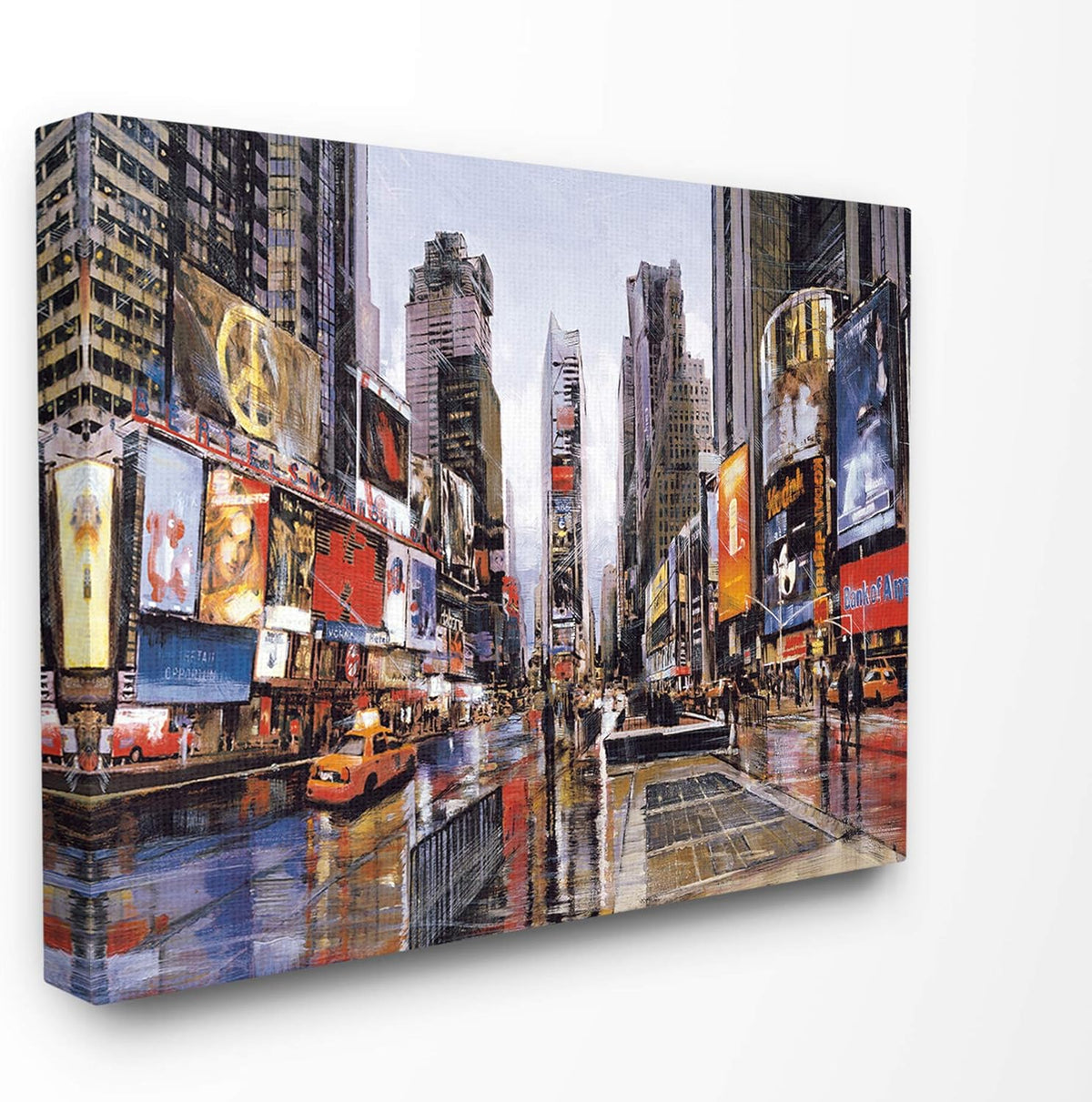 Stretched Canvas Wall Art, 16 x 1.5 x 20, Multi-Color B910371