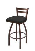 30 inch Low Back Swivel Bar Stool with Bronze Finish and Iron Seat H66142