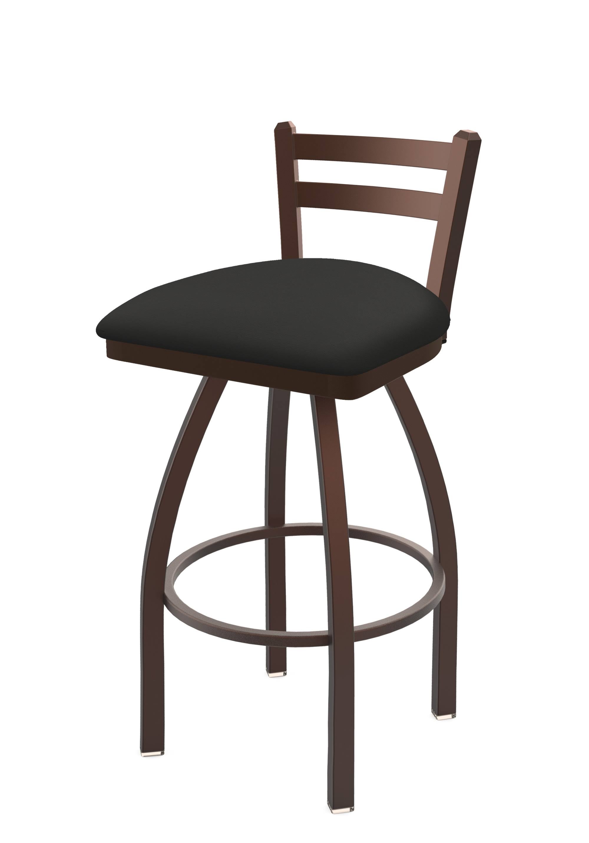 30 inch Low Back Swivel Bar Stool with Bronze Finish and Iron Seat H66142