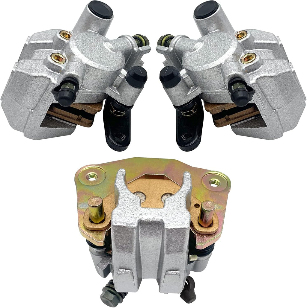 Front Left Right & Rear Brake Calipers for Suzuki Vinson 500 LT-A500F/LT-F500F 2003-2007 Pack of 2 X25530