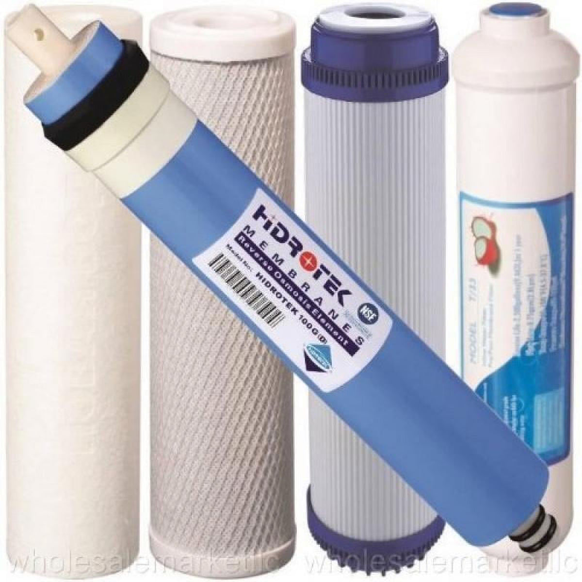 5 pc Reverse Osmosis Replacement Filter Set with 100 GPD Membrane I12739