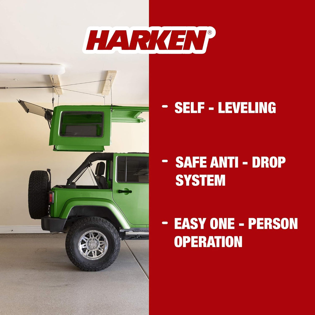 Hardtop Overhead Garage Storage Hoist W14975