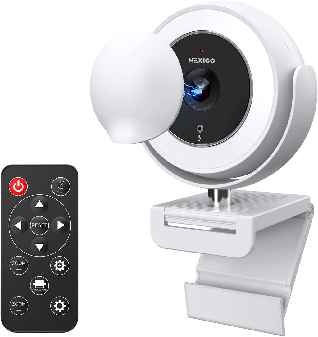 White 1080P Webcam with Remote Control W133031