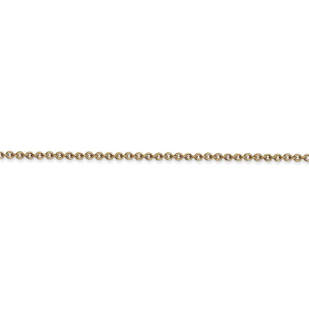 14k Gold 1.6mm Cable Chain Necklace 30 Inch 5.0 Grams K654041