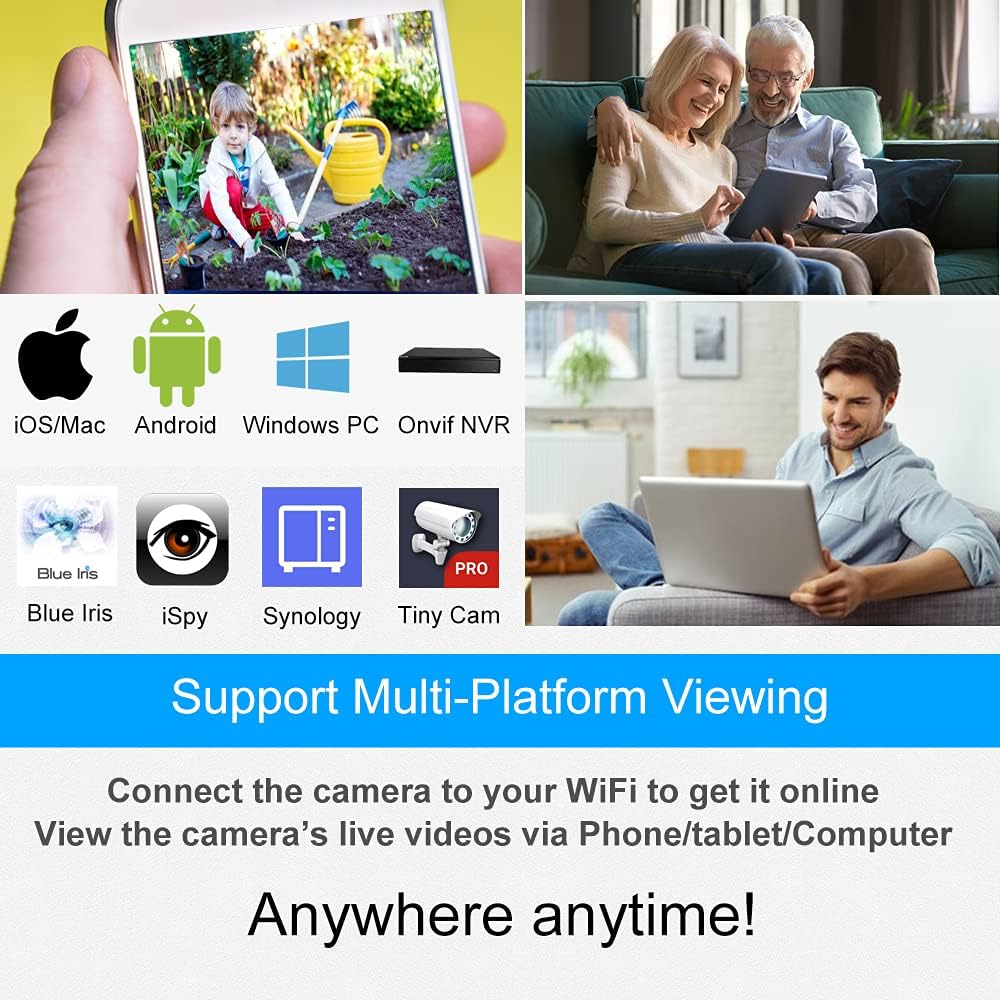 5MP PTZ WiFi IP Security Camera with Color Night Vision A6726