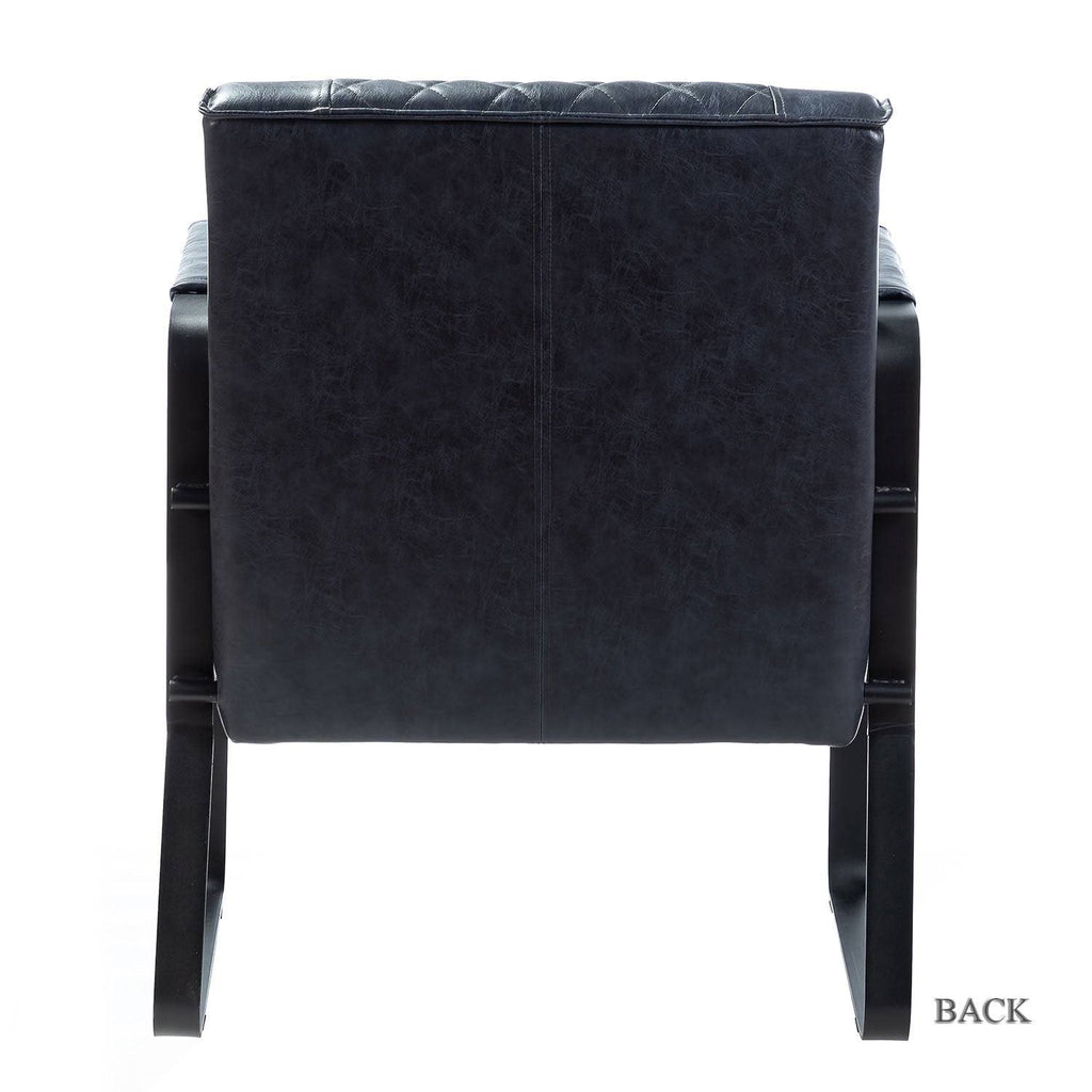 Blue PU Tufted Back Chair D525779