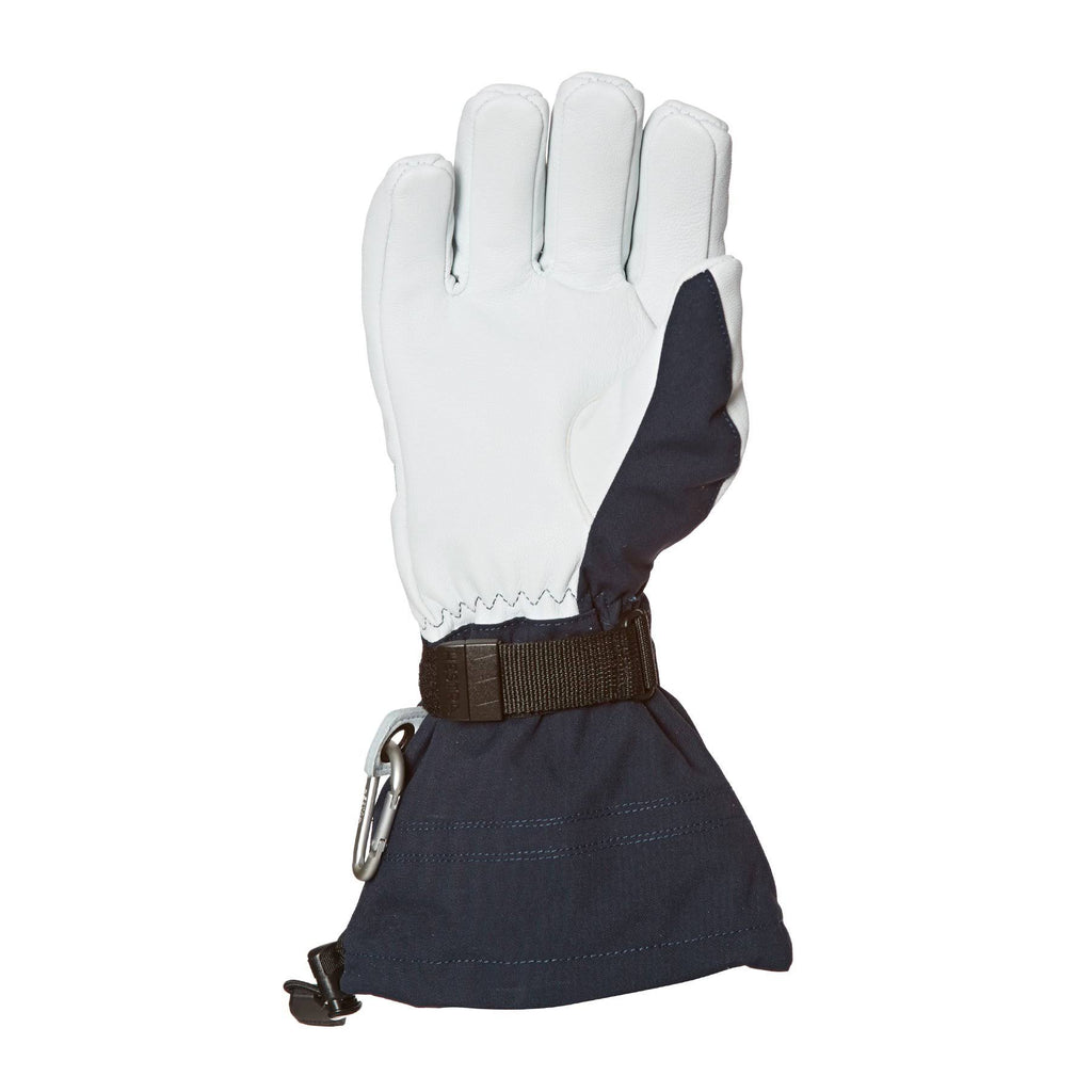 Navy Leather Ski Glove Y5115