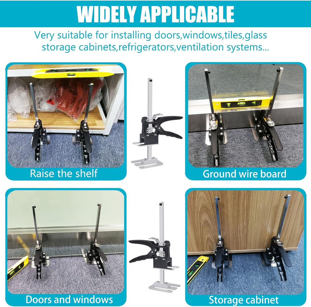 2 Packs Labor Saving Arm Hand Tool Jack Set Door Panel Lifting Cabinet Jack Wall Tile Height Adjuster X483221