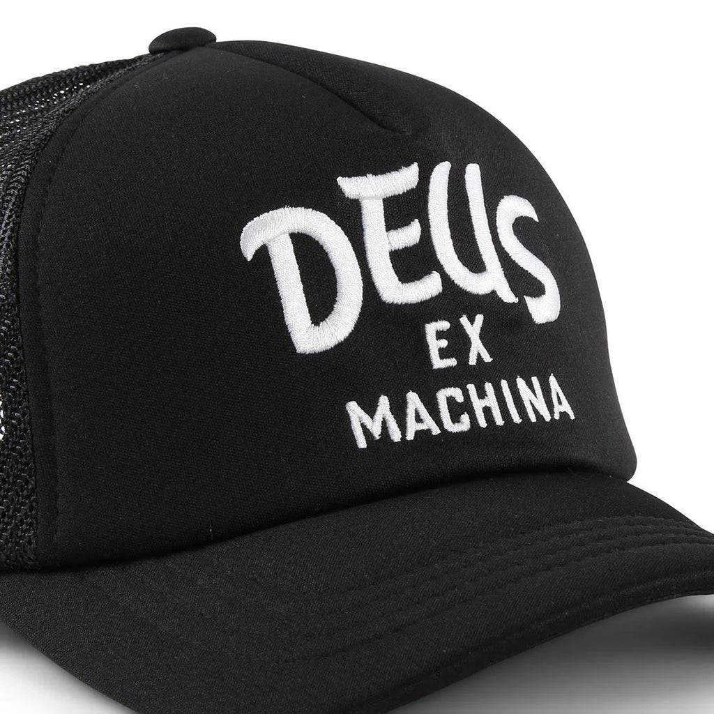 Black Curvy Trucker Cap E4665