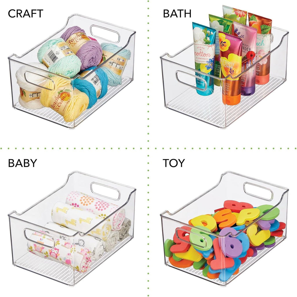 Clear Plastic Storage Bin with Handles R95094