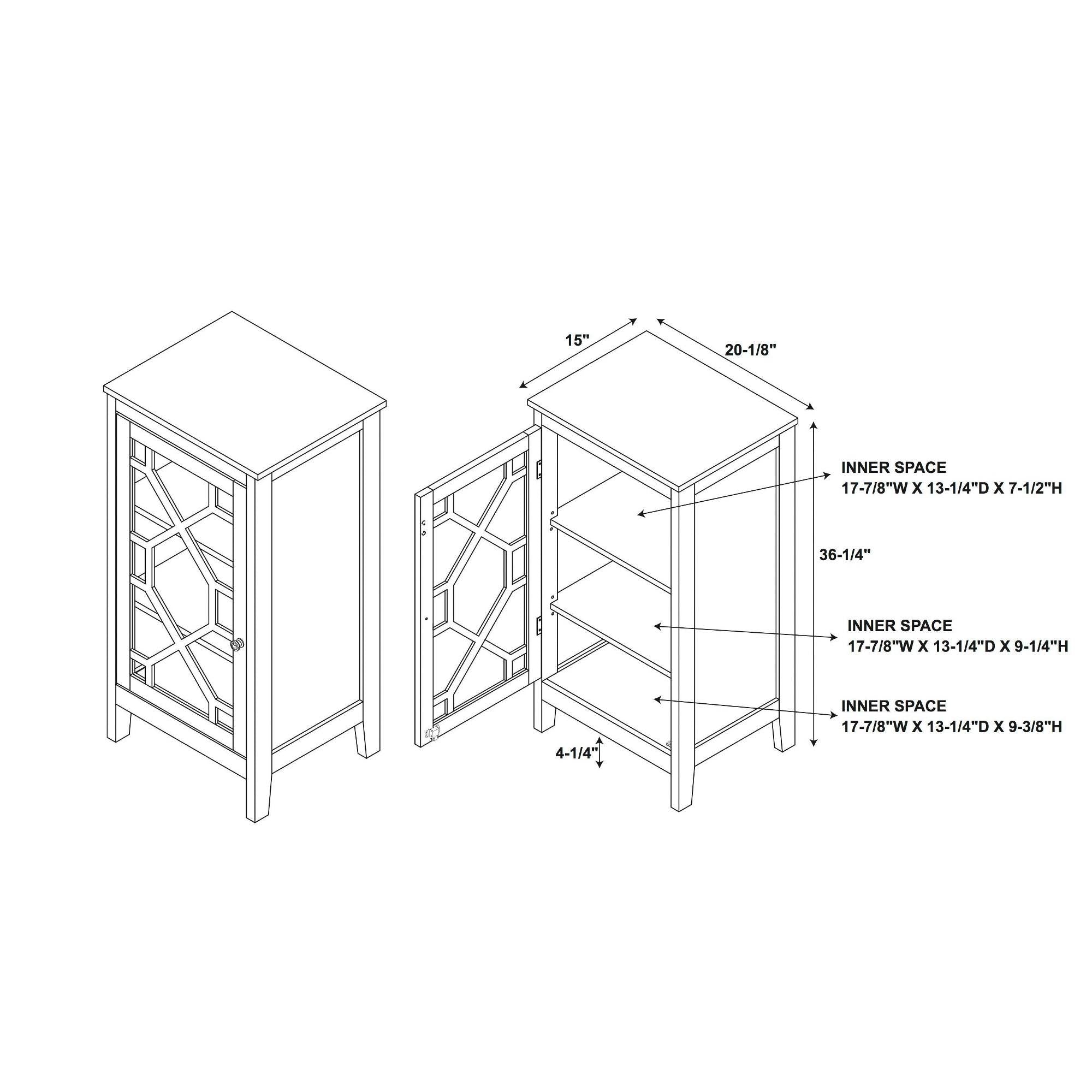 Gray Small Cabinet V7176