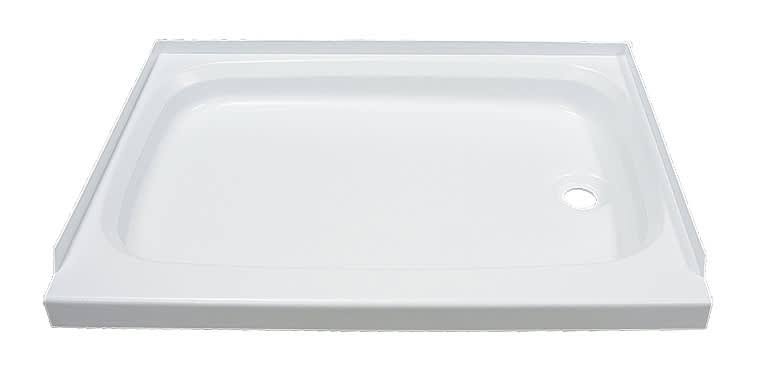 White 24in x 32in Shower Pan with Right Drain T46518