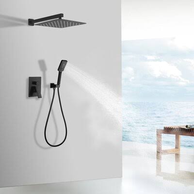 Matte Black Built-in Shower System D71970