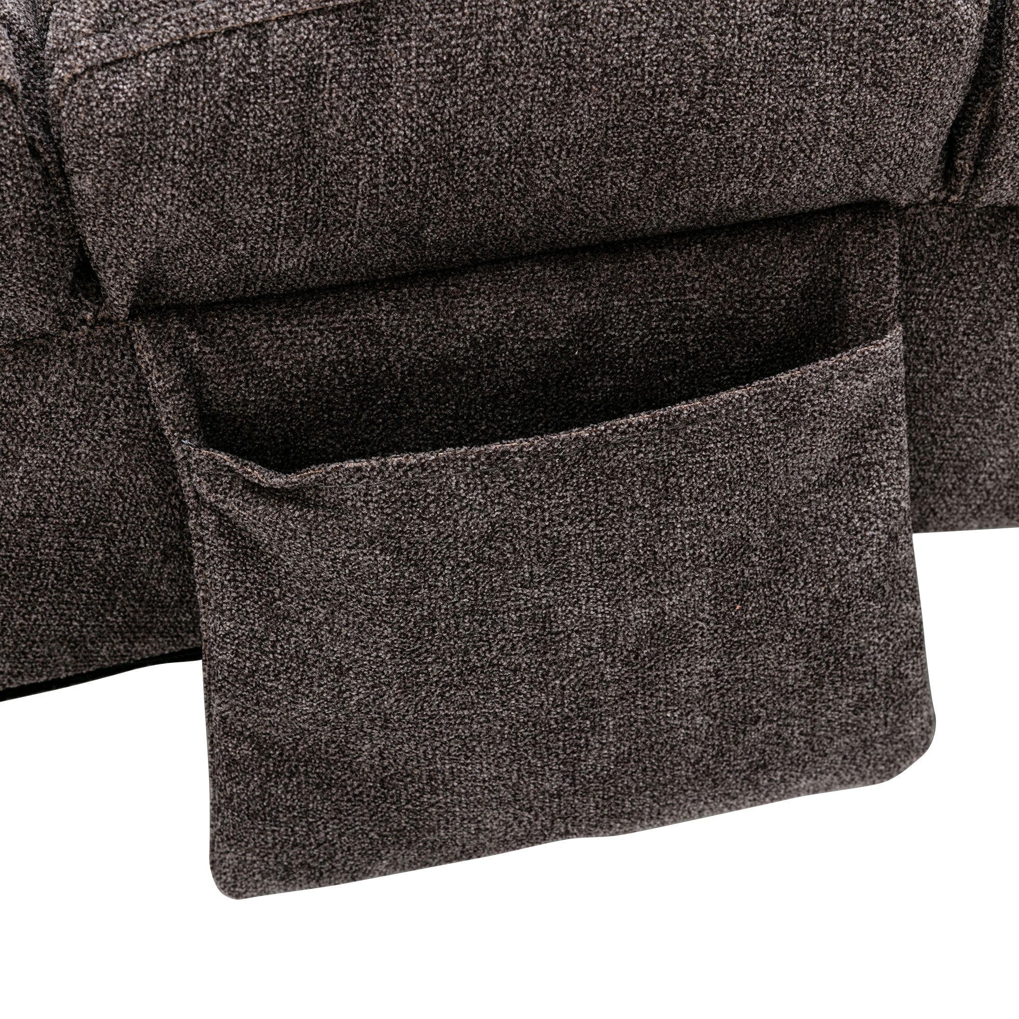 Dark Gray Linen Massage Recliner Chaise Chair K89433