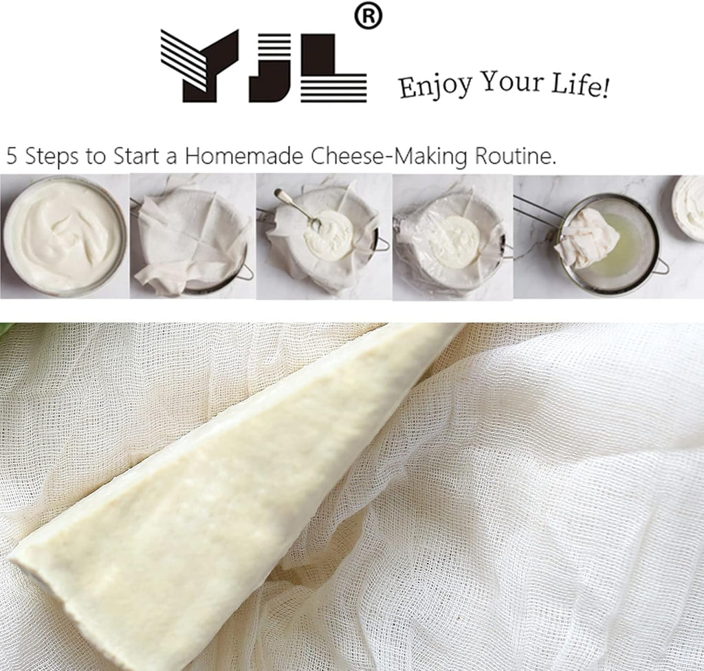 100% Cotton Unbleached Fine Cheesecloth, 54 Sq Feet, Pack of 2 F172943