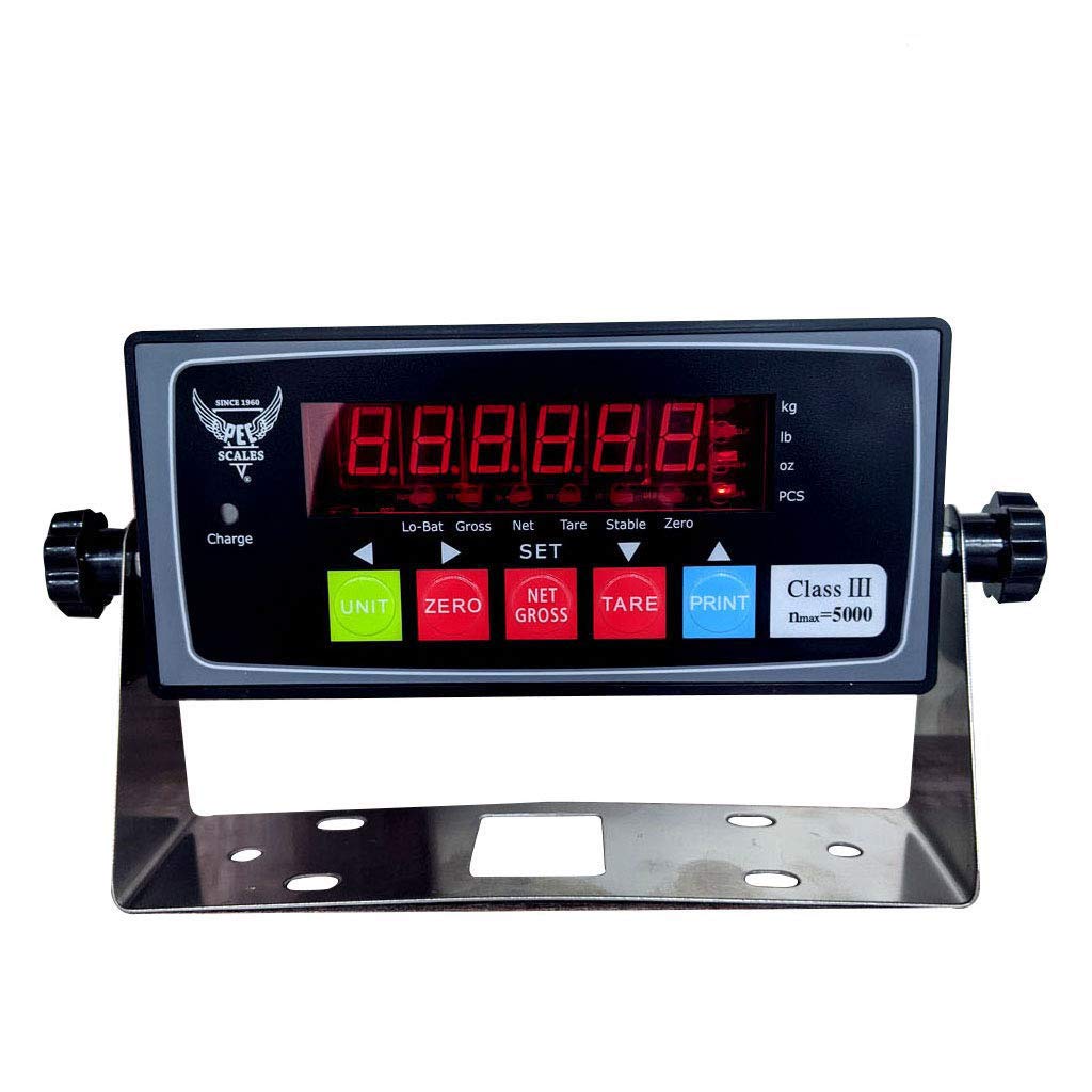Heavy-Duty Industrial Floor Scale with Carbon Steel Ramp Bundle Set W7804