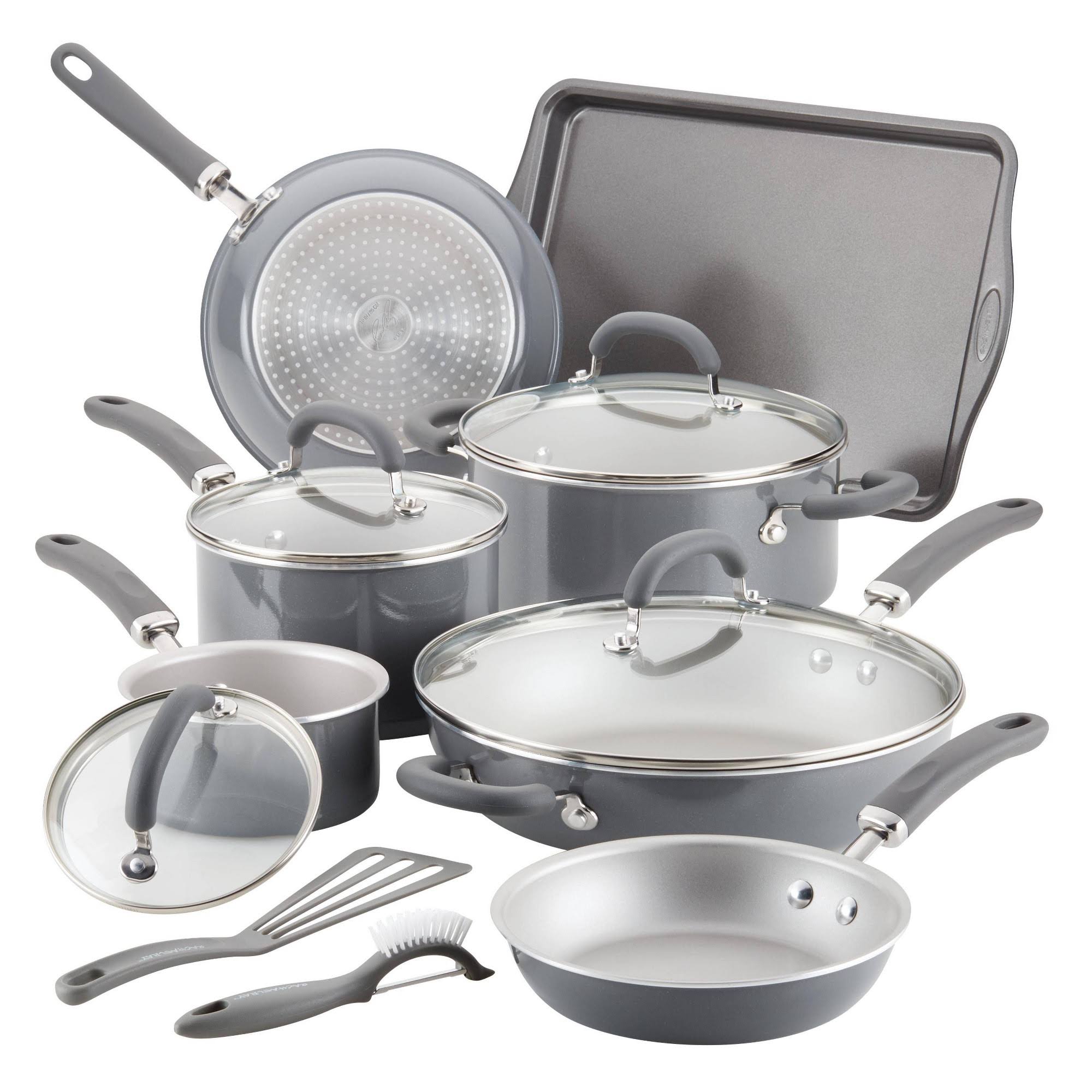 13pc Aluminum Nonstick Cookware Set Gray B925