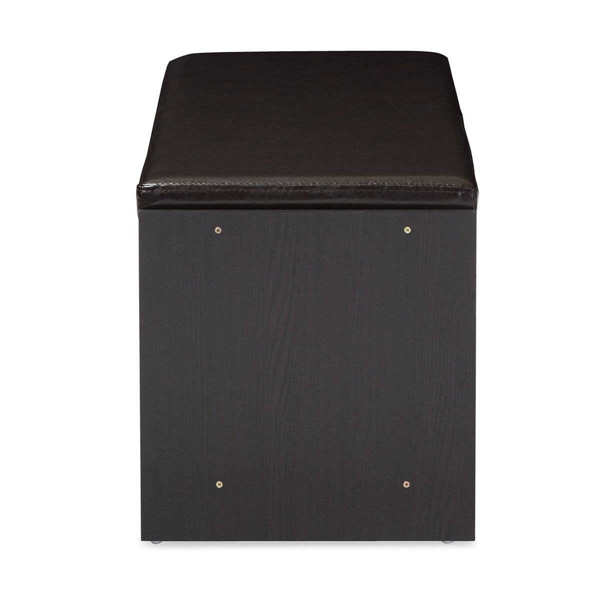Dark Brown Wood Storage Bench Organizer U107233
