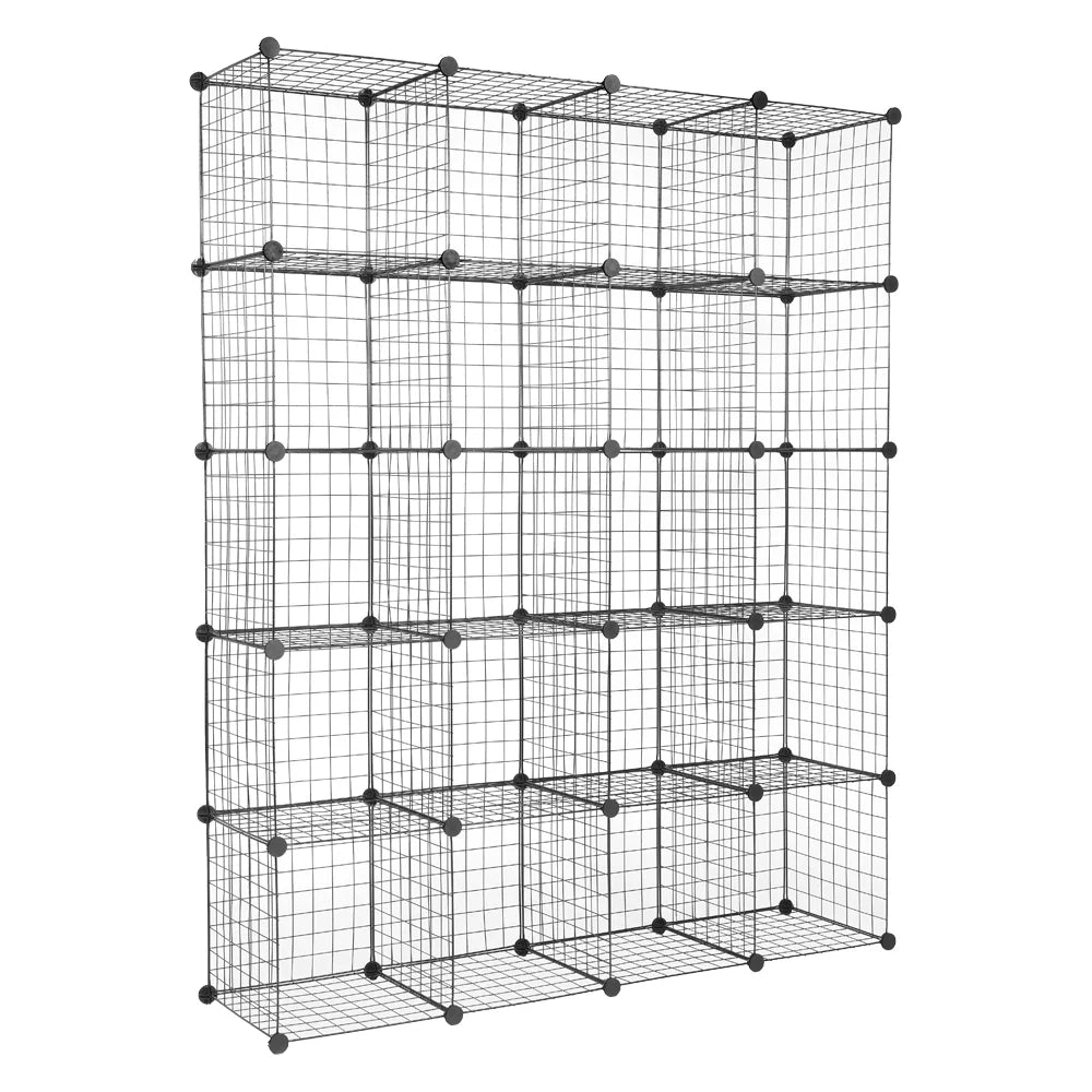20-Cube Metal Wire Cube Storage Shelves Organizer K1876