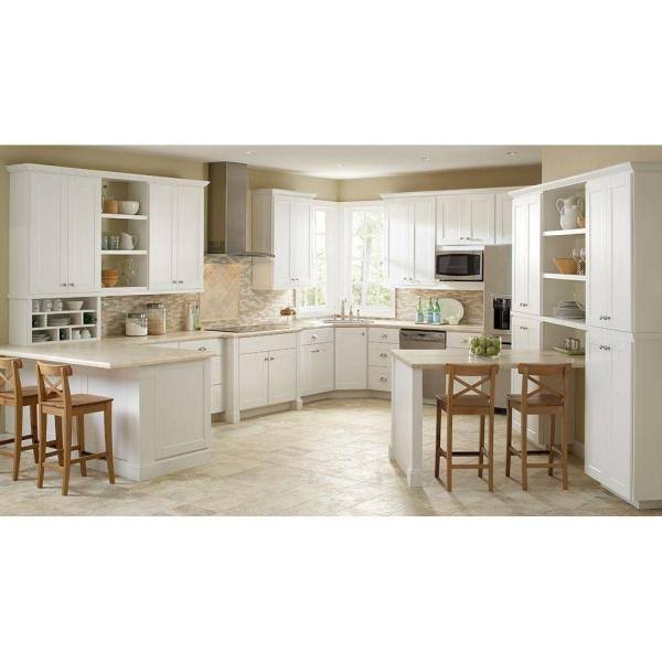 Assembled Shaker Wall Cabinet in Satin White K302