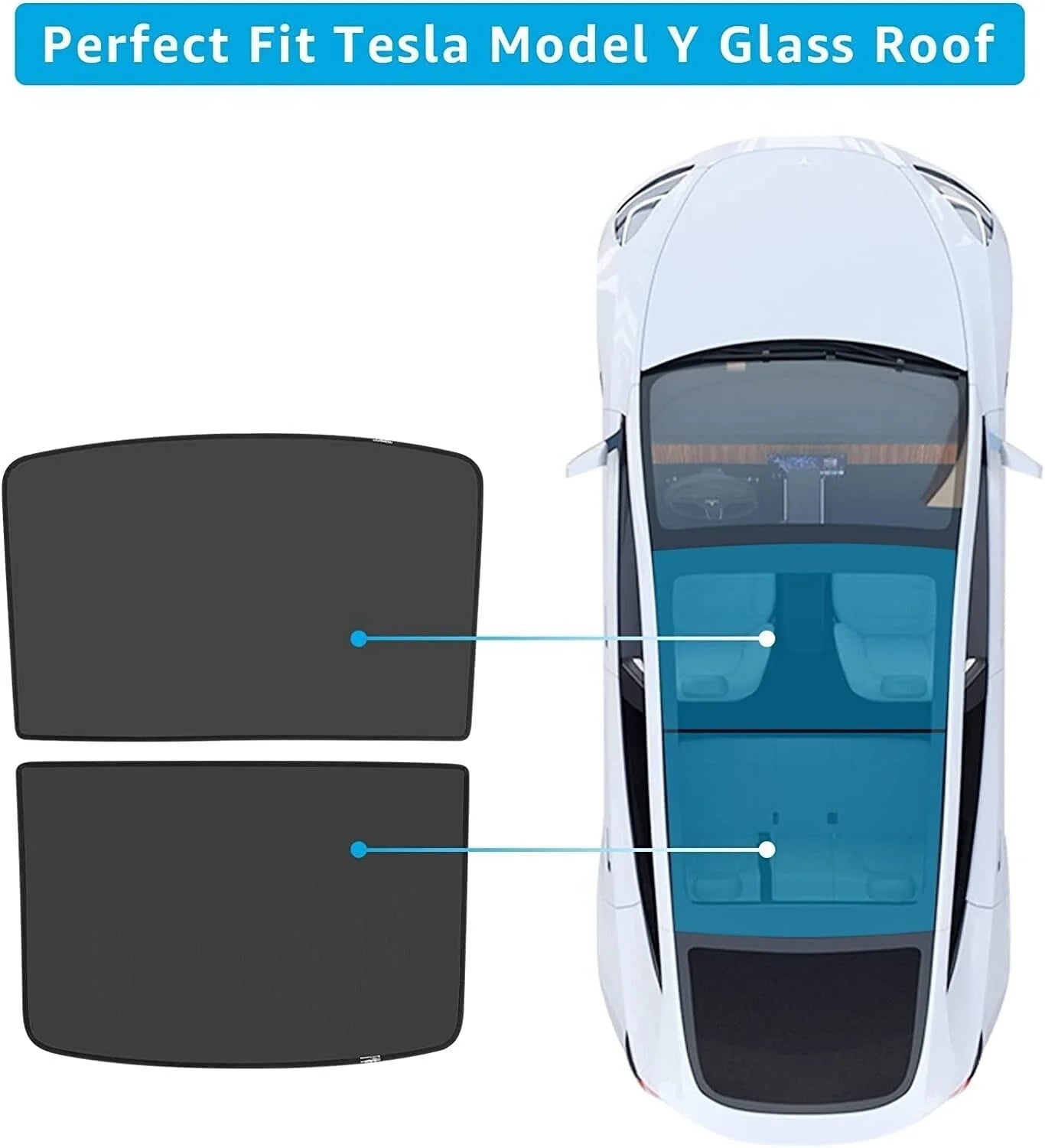 Black Sunshade for Tesla Model Y W375846
