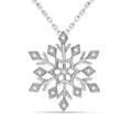 0.10 Cttw Round Cut Natural Diamond Necklace in 18K White Gold over Silver with 18" Cable Chain C817