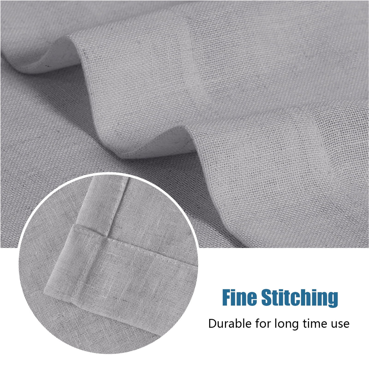 2 Panel Linen Textured Blackout Curtains 26 x 68 Inch T4434
