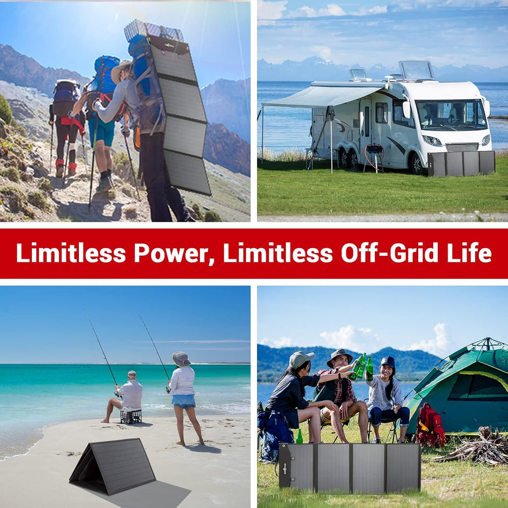 Foldable 60W Solar Panel Charger with USB Ports P147
