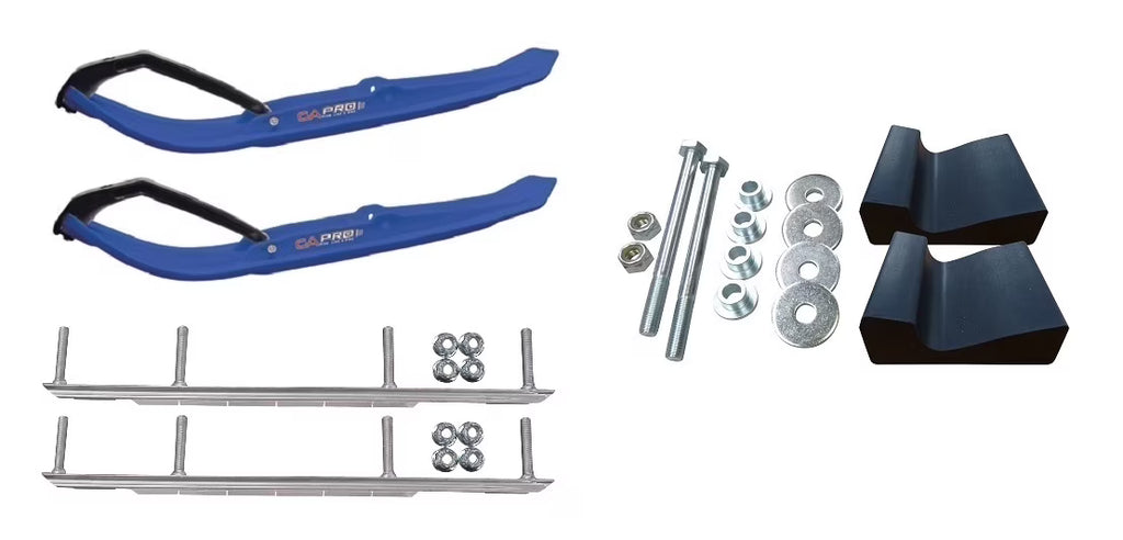 Blue MTX Snowmobile Skis Complete Kit U977766