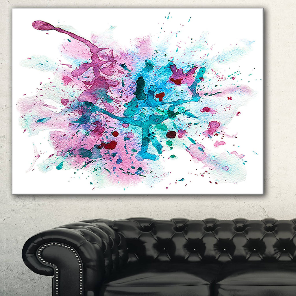 Multi Abstract Watercolor Canvas Print - 40 in. x 30 in. Q539