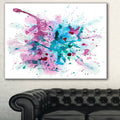 Multi Abstract Watercolor Canvas Print - 40 in. x 30 in. Q539