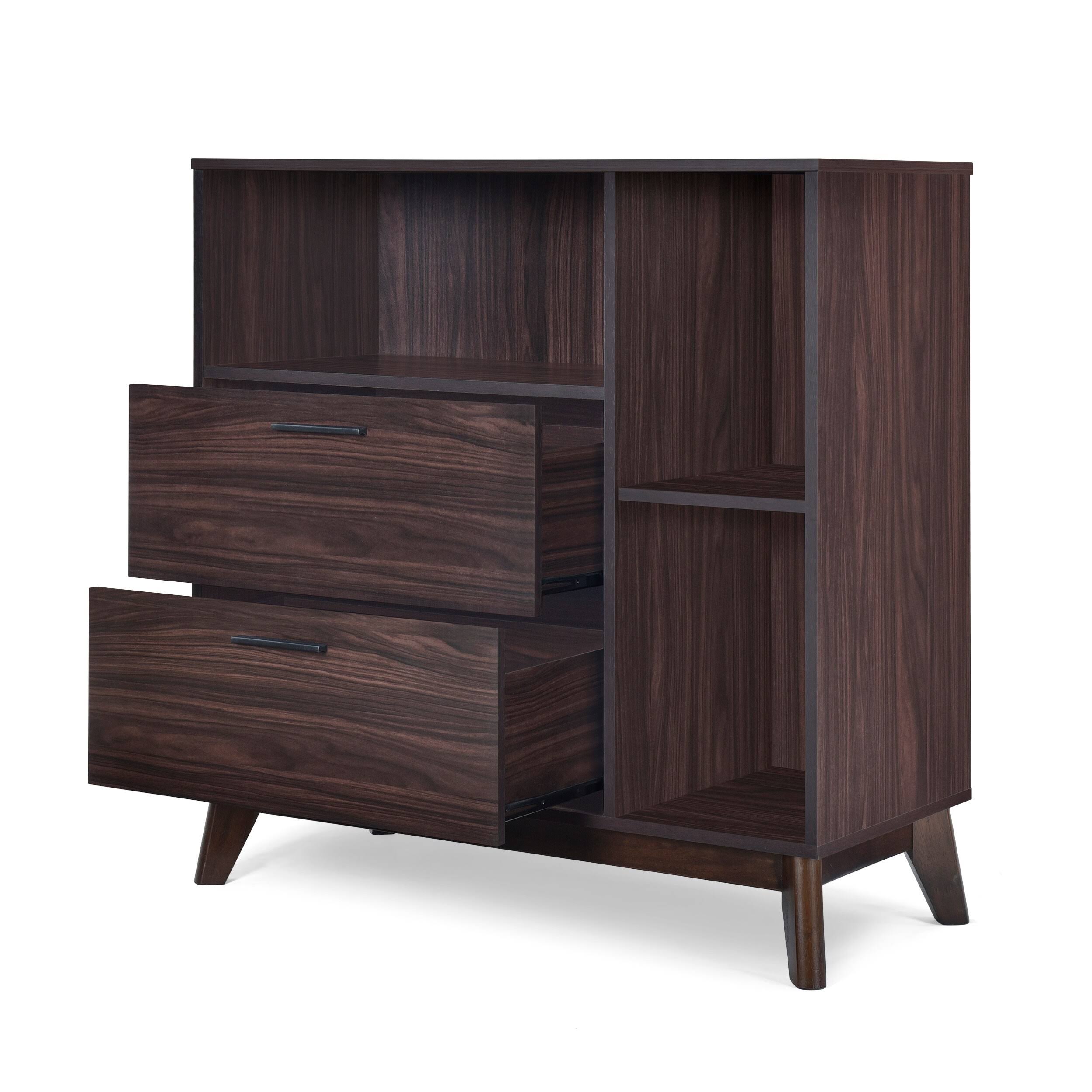 2 Drawer Cabinet Sonoma Gray Oak/Walnut P670661